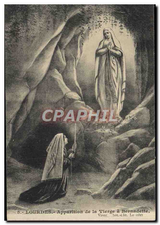 LOURDES - Apparition de la Vierge à Bernadette - Viror, édit. Lourdes