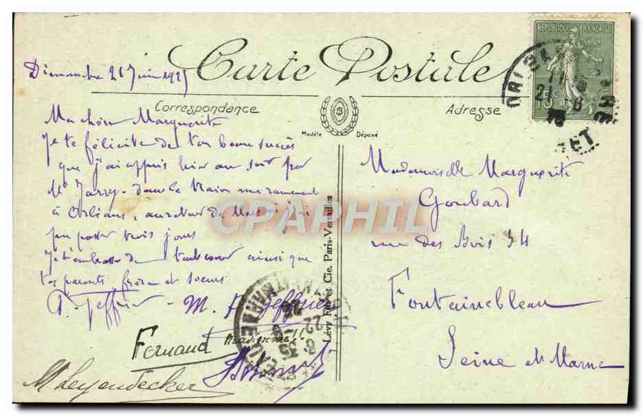 CPA Orleans Vue Generale Et Le Pont Georges V — Verso