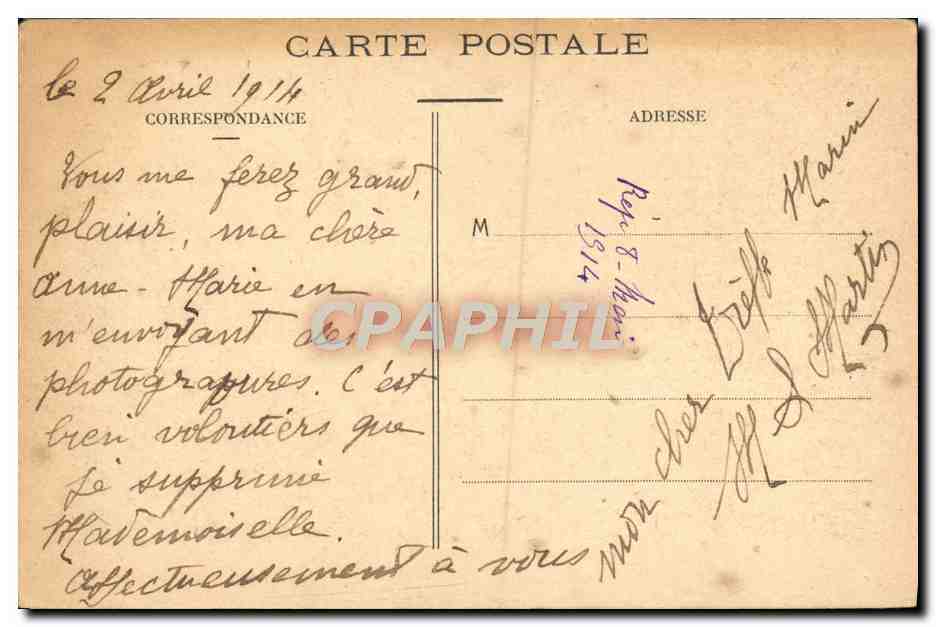 CPA Fantaisie Sujet Pastoral Bouc Mouton  — Verso