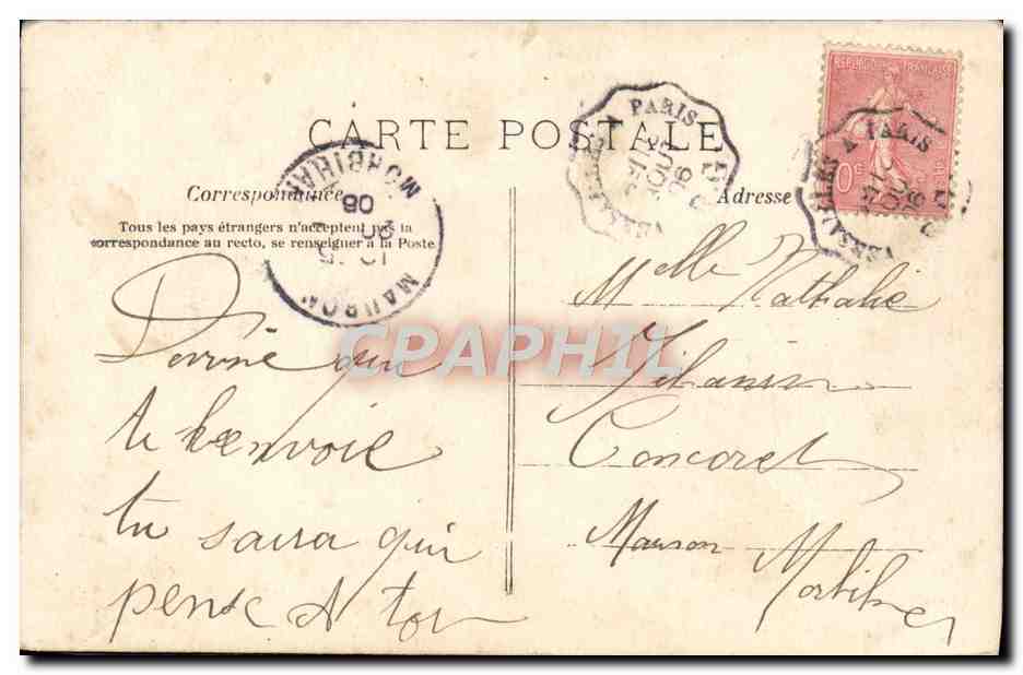 CPA Fantaisie Homme — Back