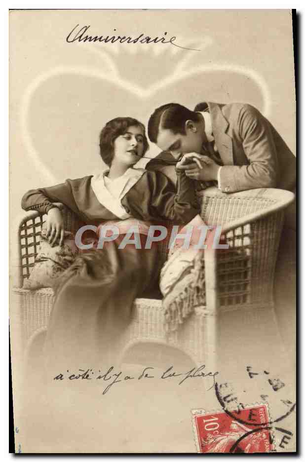 CPA Fantaisie Femme Coeur