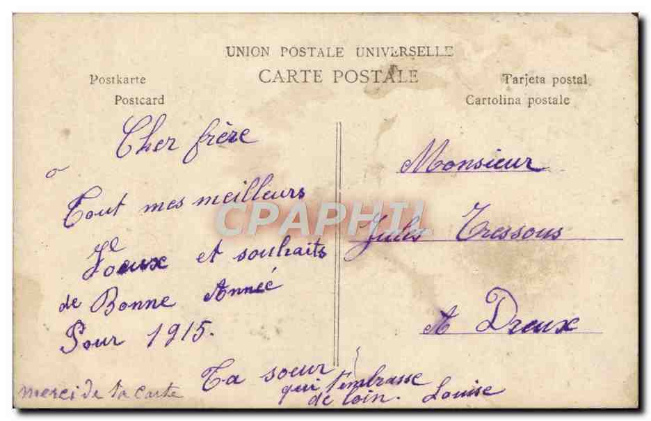 CPA Fantaisie Femme  — Verso