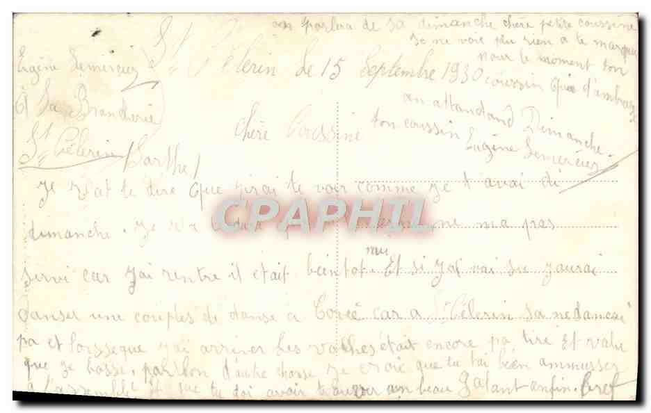 CPA Fantaisie Femme — Verso