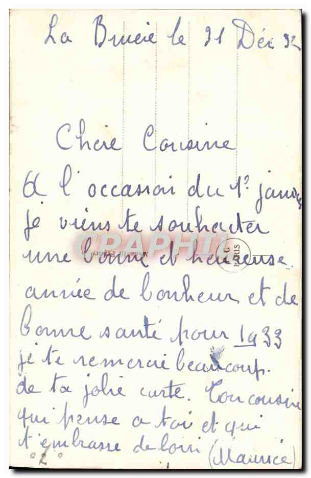CPA Fantaisie Femme — Rückseite