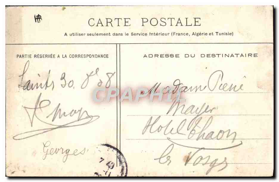 CPA Saintes Clocher de la cathedrale St Pierre — Rückseite