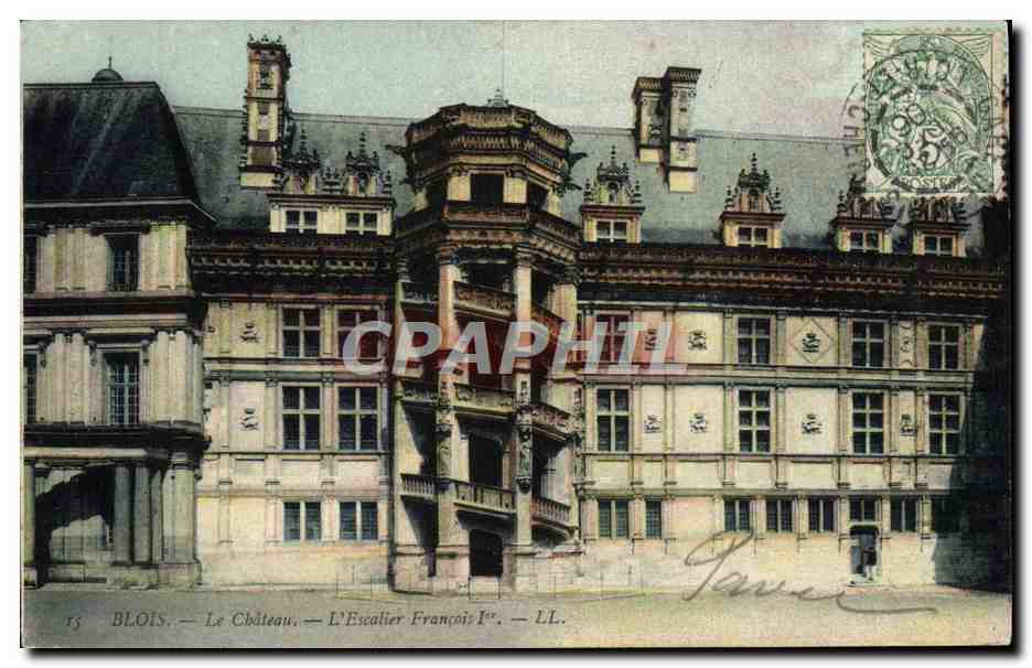 Blois — Le Château — L'Escalier François Ier — LL. — n°15
