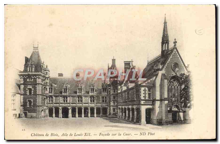 Château de Blois, Aile de Louis XII — Façade sur la Cour — ND Pbot