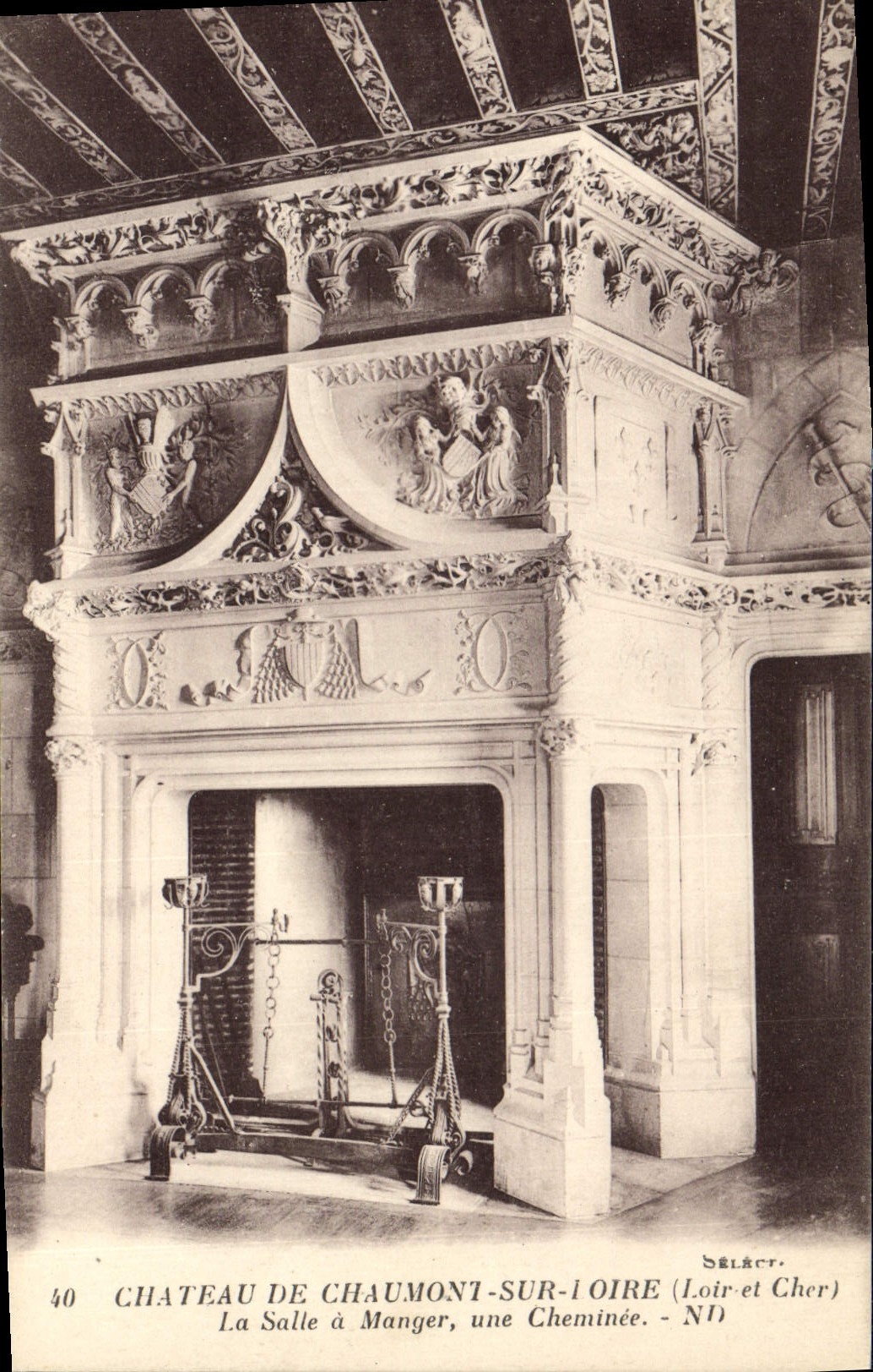 Château de Chaumont-sur-Loire — Salle à Manger, une cheminée — Delâtre, n°40