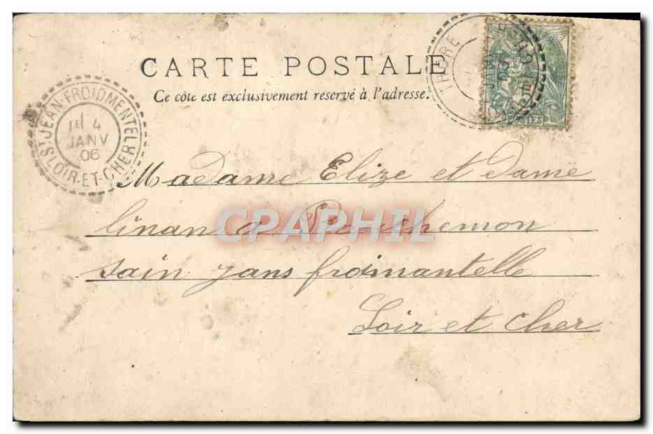 CPA Vendome Clocher Feodal de L'Abbaye de la Trinite — Rückseite