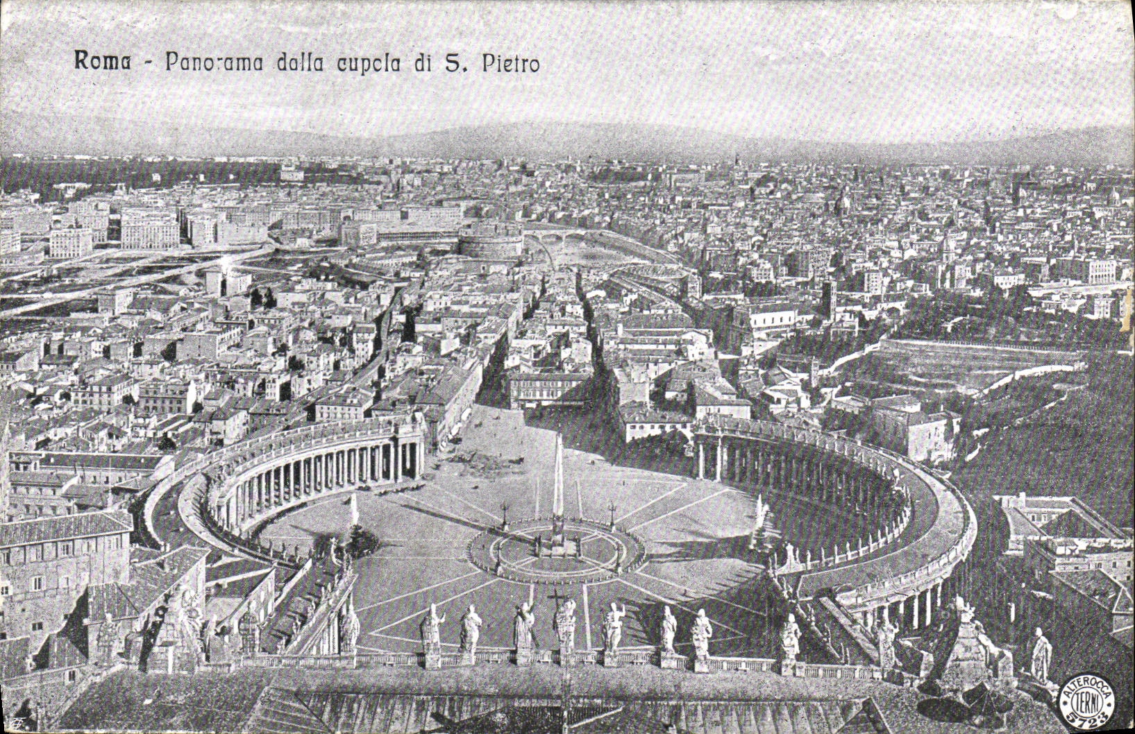 CPA Roma Panorama dalla Cupcla di S Pietro
