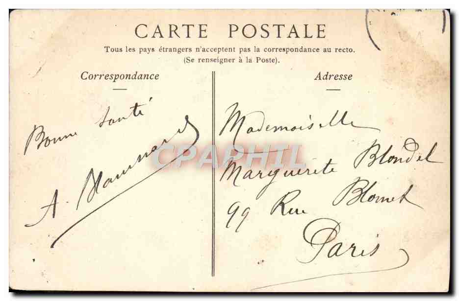 CPA Chateau Du Moulin Une Aile — Rückseite