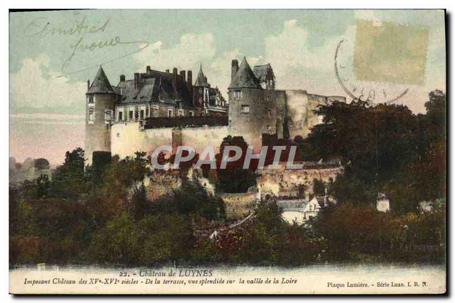 CPA Chateau de Luynes Chateau De la Terrasse vue splendide sur la Loire 
