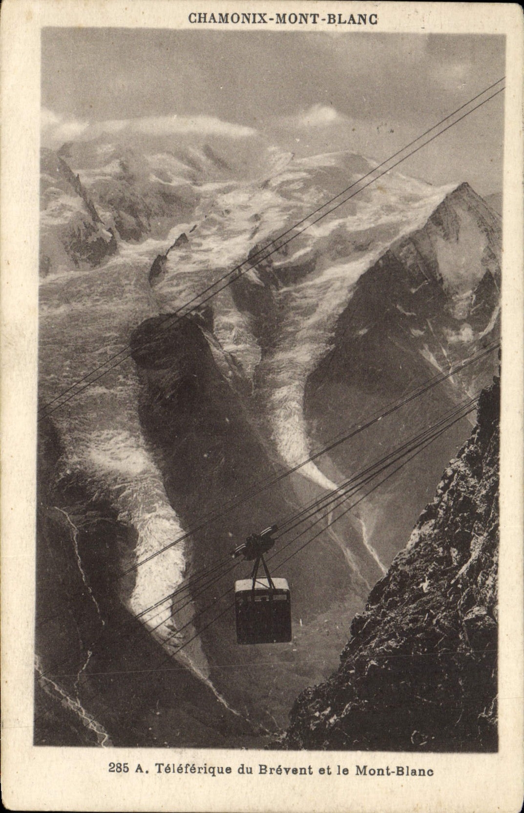 CPA Chamonix Mont Blanc Teleferique du Brevent et le Mont Blanc 