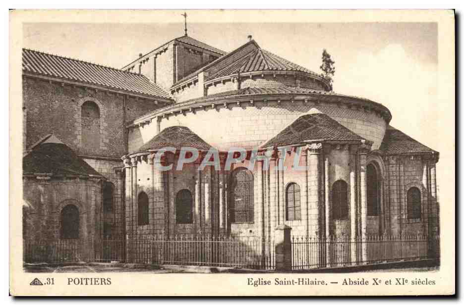 CPA Poitiers Eglise Saint Hilaire Abside