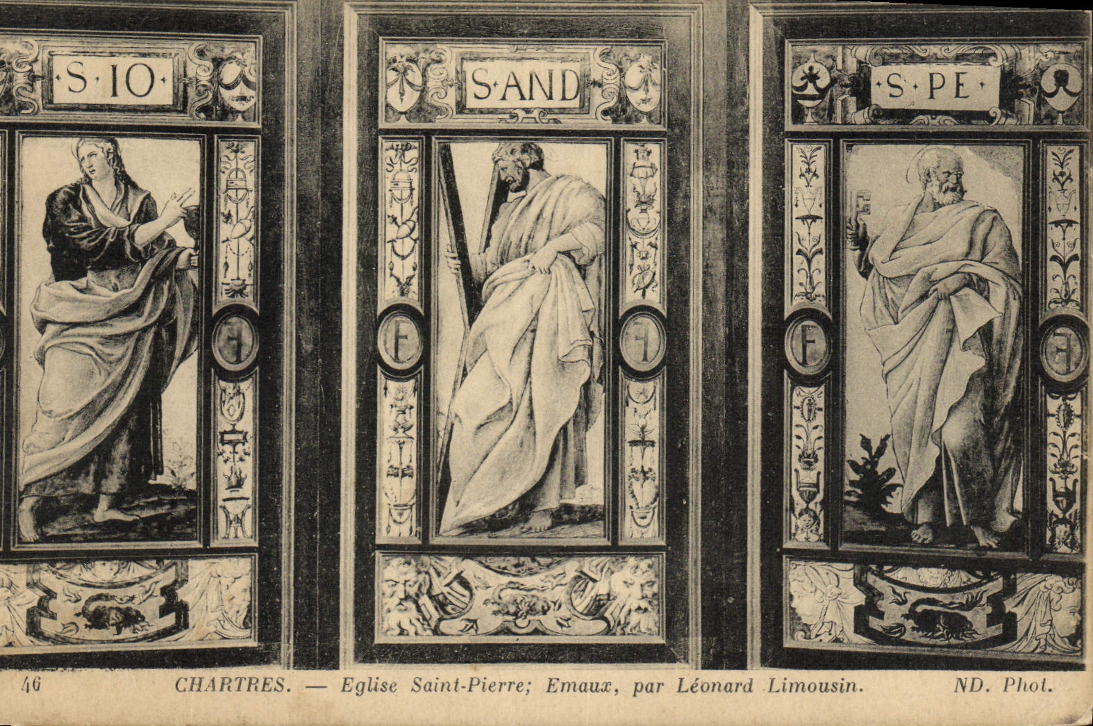 Chartres — Kirche Saint-Pierre; Emaille, von Léonard Limousin