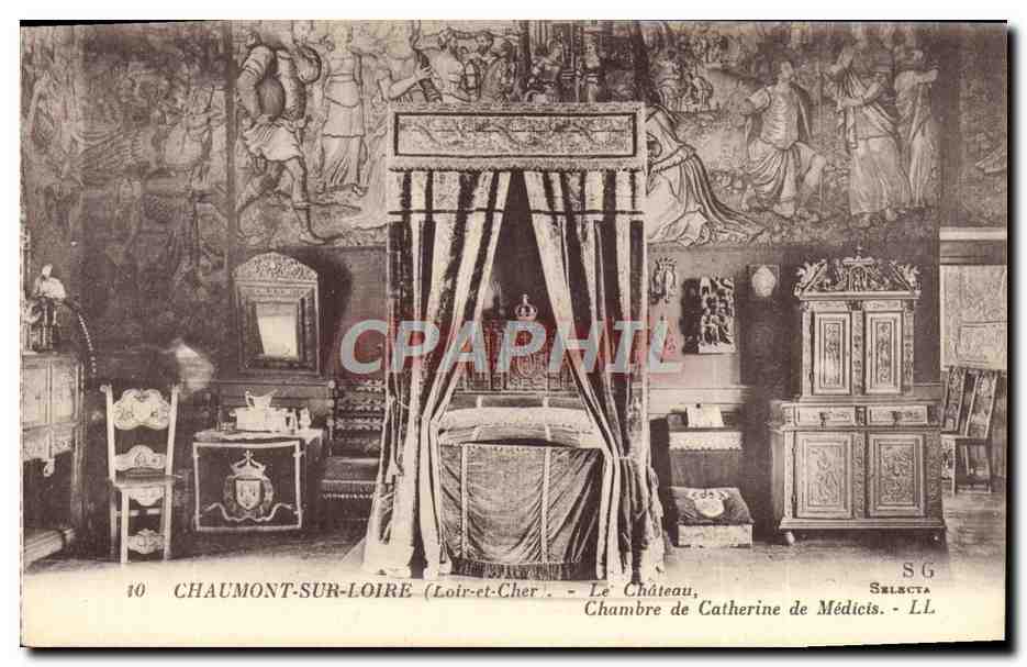 Chaumont-sur-Loire (Loir-et-Cher) — Le Château, Chambre de Catherine de Médicis — SG Selecta LL