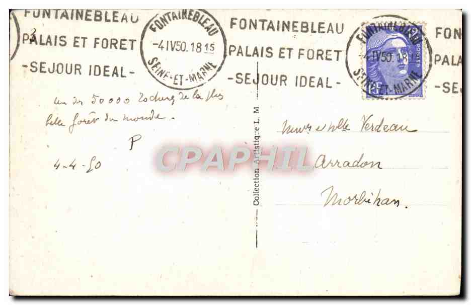 Forêt de Fontainebleau — Der Pilz der Reinigung — Verlag: Palais et Forêt — Rückseite