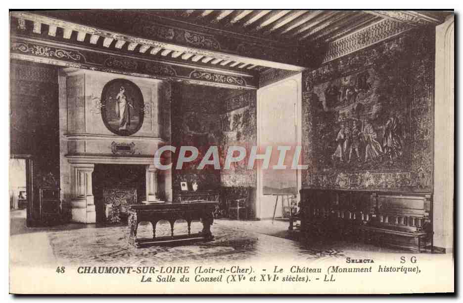 Chaumont-sur-Loire — Le Château (Monument historique), La Salle du Conseil (XVe et XVIe siècles) — Selecta SG