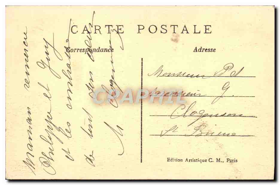 CPA Paris L'Arc de Triomphe du Carrousel — Rückseite