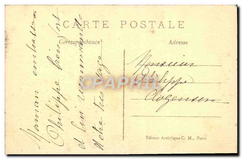 CPA Paris L'Arc de Triomphe et la place de l'Etoile — Rückseite