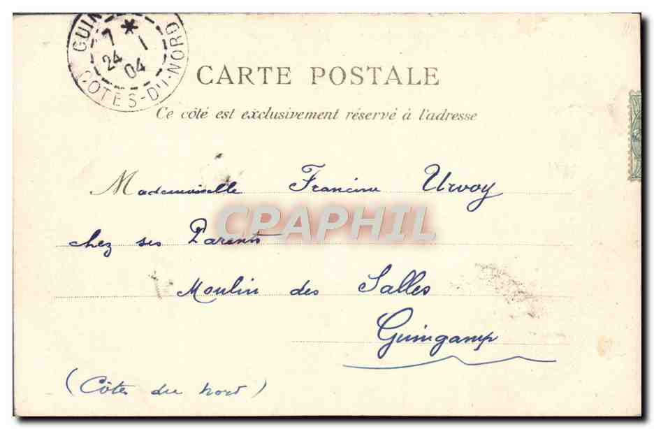 CPA Paris Place de la Concorde — Rückseite