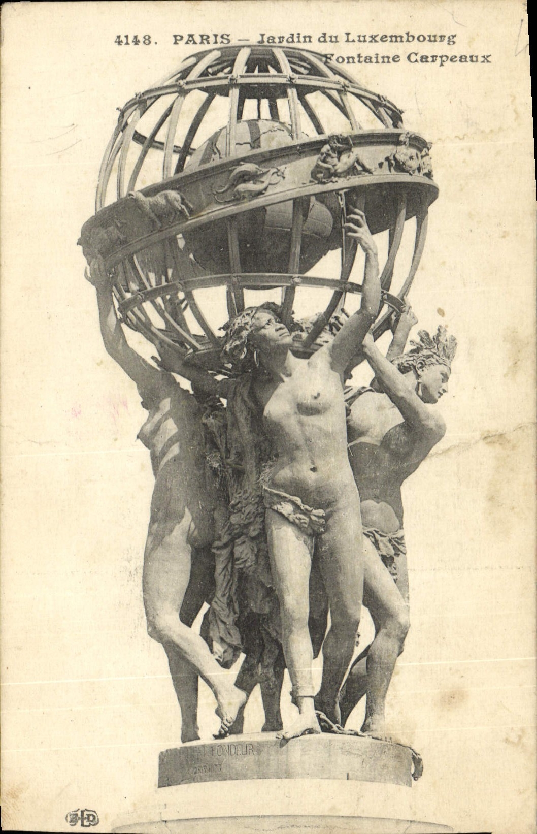 CPA Paris Jardin du Luxembourg Fontaine Carpeaux