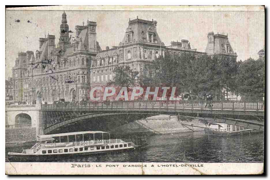 CPA Paris Le Pont D'Arcole L'Hotel De Ville