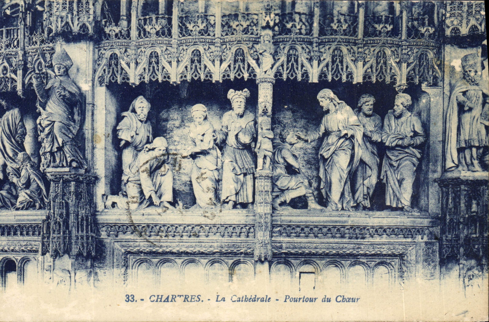 CPA Chartres La Cathedrale Pourtour du Choeur