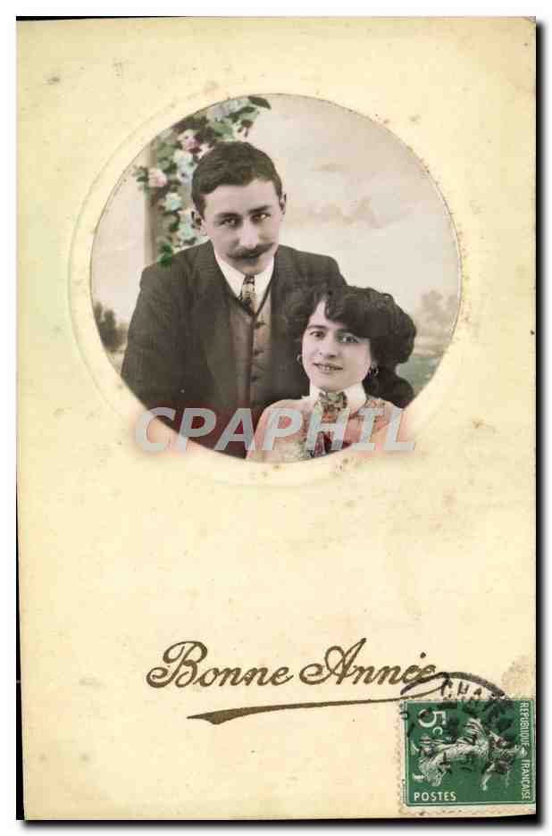 CPA Bonne Annee Femme