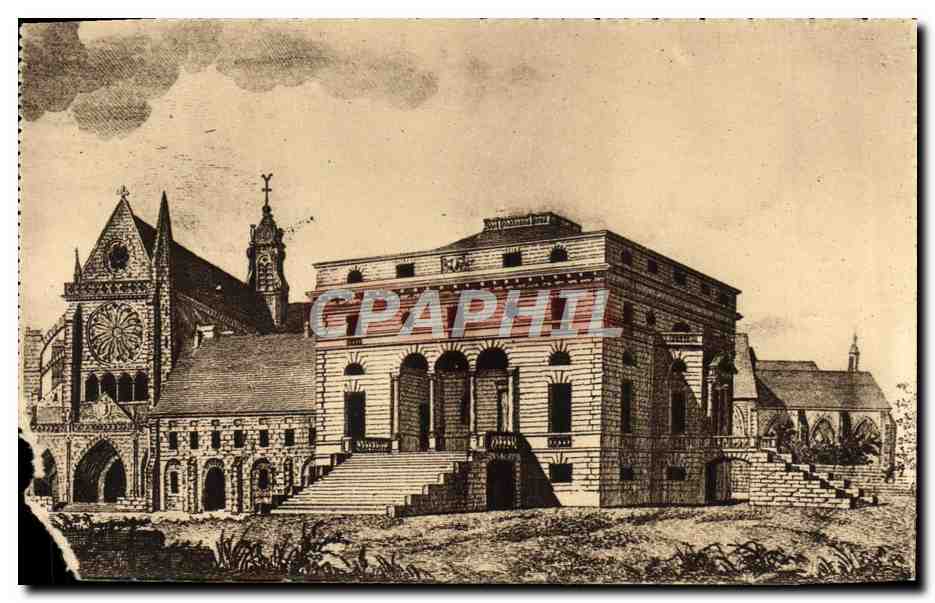 CPA Abbaye de Royaumont Asnieres sur Oise Eglise Palais abbatial