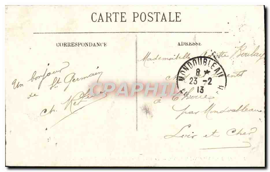 CPA Saint Germain En Laye Le Rond Point des Roses et la Terrasse — Verso