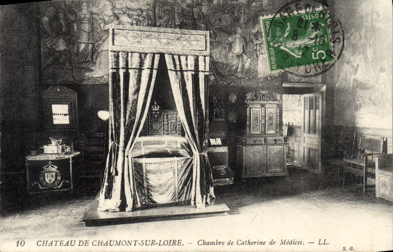 Château de Chaumont-sur-Loire — Chambre de Catherine de Médicis — S.G. n°10