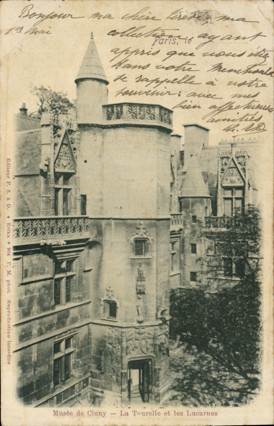 CPA Musee de Cluny La Tourelle et les Lucarnes Paris