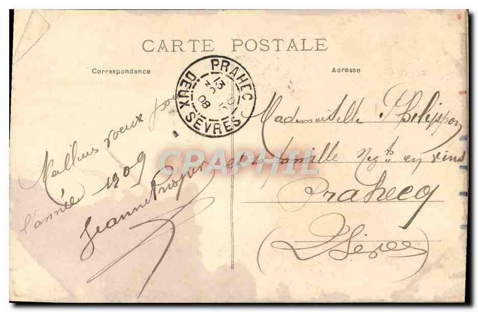 CPA Bonne Annee 1909 — Rückseite