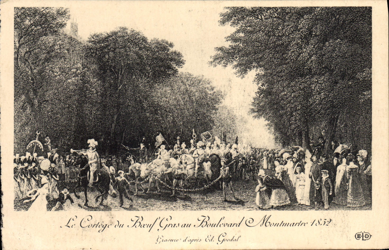 CPA Le Cortege du Boeuf Gras au Boulevard Montmartre 1832 