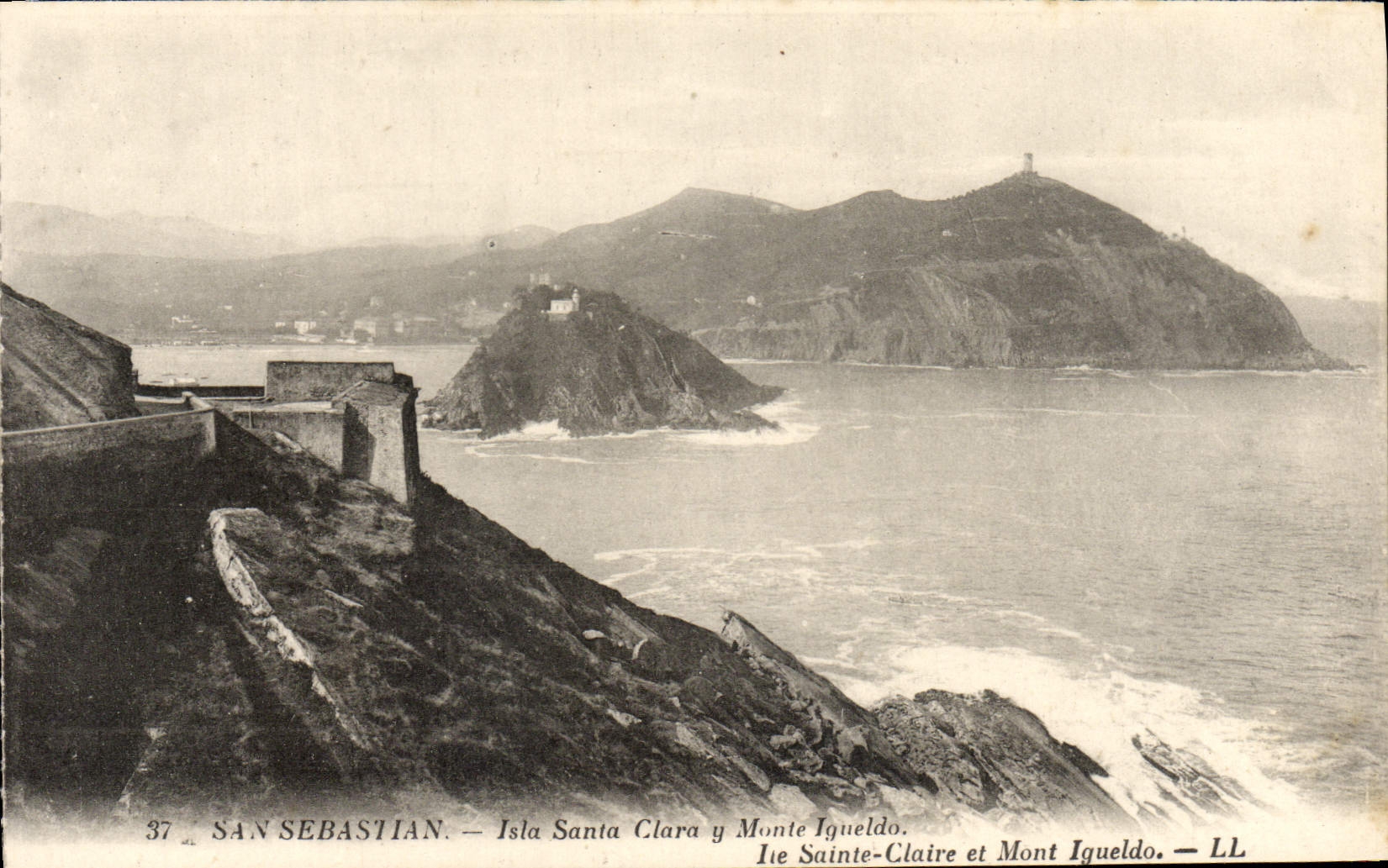 CPA San Sebastian Isla Santa Clara y Monte Igueldo