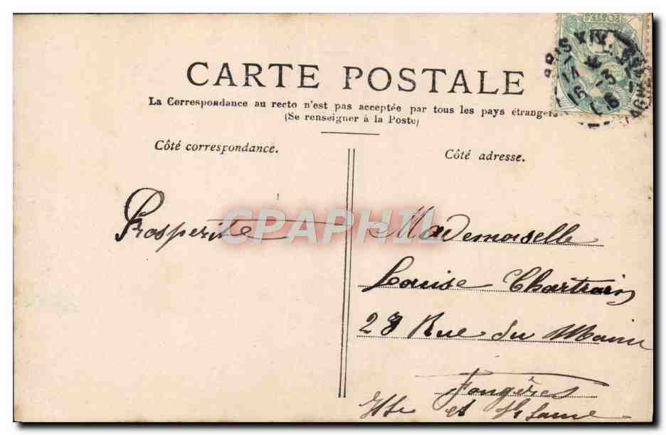 CPA Doux Souvenir Amitie Homme — Verso