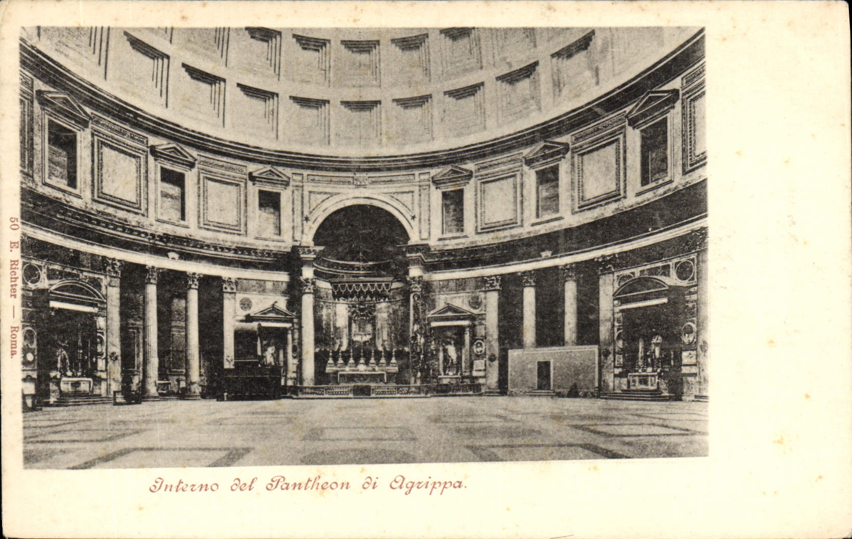 CPA Roma Interno Del Pantheon di Agrippa