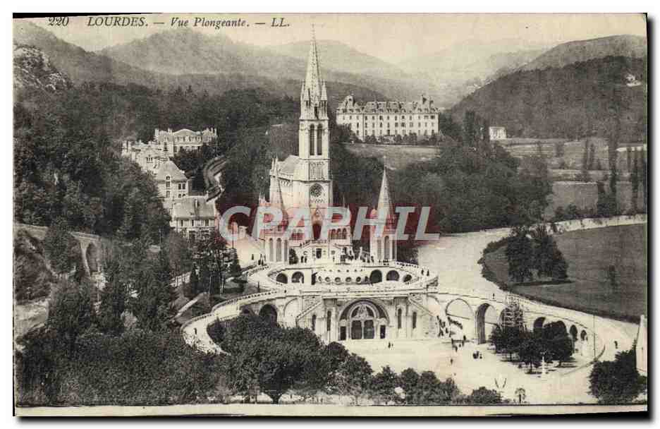 CPA Lourdes Vue Plongeante