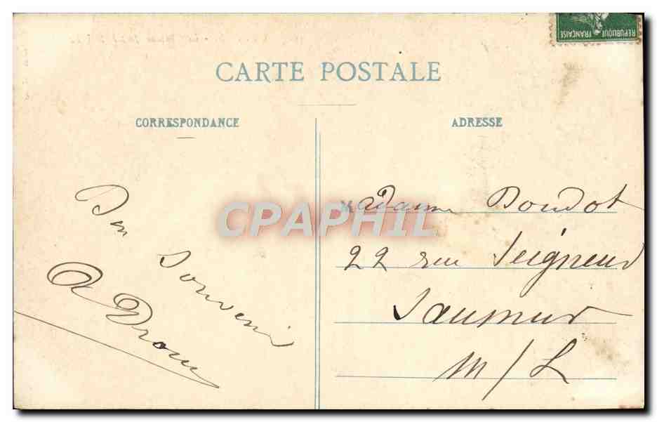 CPA Lourdes Le Chateau fort et la Ville — Verso