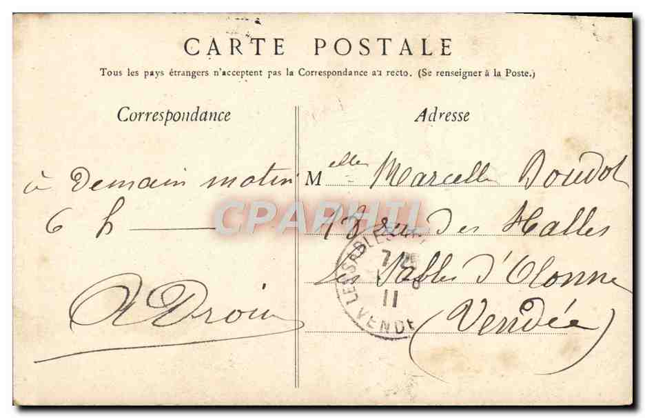 CPA Lourdes Grotte Ste Madeleine — Verso