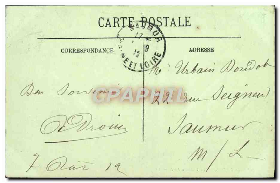 CPA Lourdes Le Chateau Fort — Verso