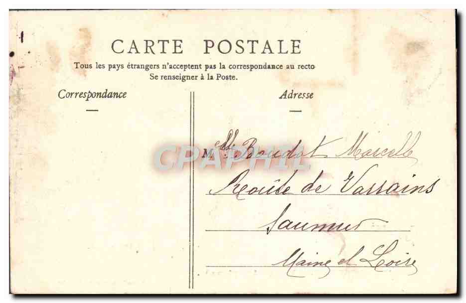 CPA Lourdes Vierge et Esplanade — Verso