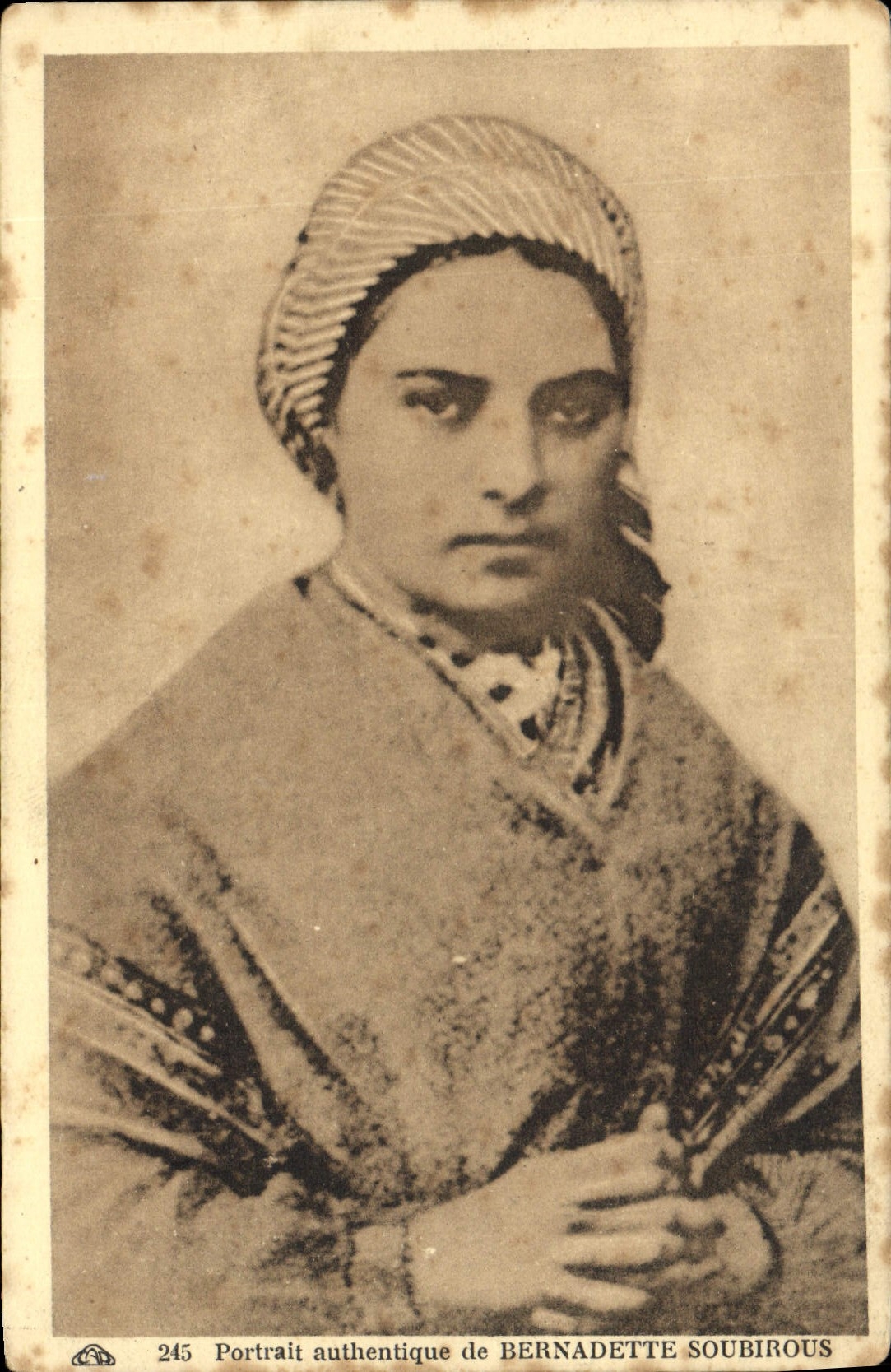 CPA Lourdes Portrait authentique de Bernadette Soubirous