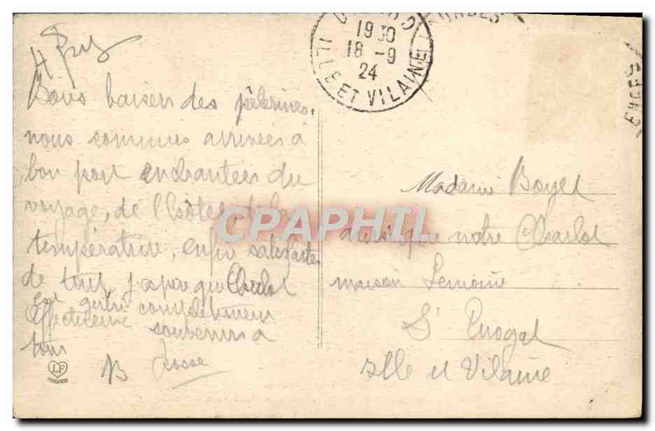 CPA Lourdes La Grotte de Lourdes pendant le pelerinage national — Verso