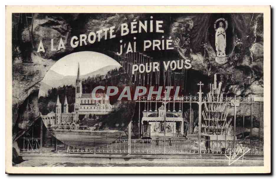 CPA Lourdes La Grotte et la Basilique