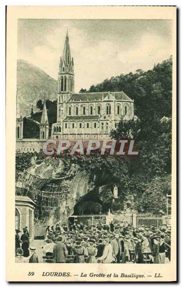 Lourdes — La Grotte et la Basilique — LL. — Éditeur LL, n° 59