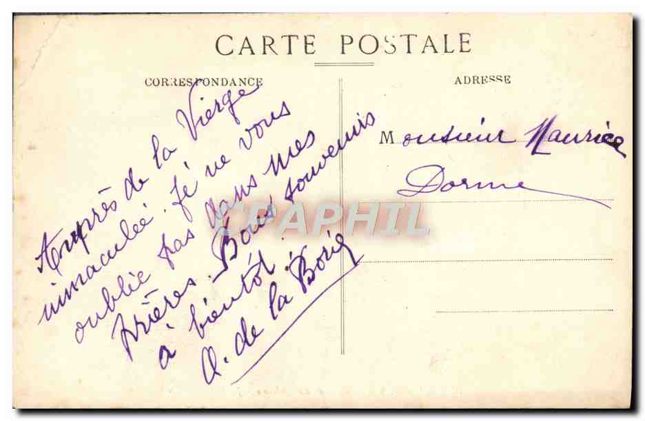CPA Lourdes Vue Prise du Chateau — Verso