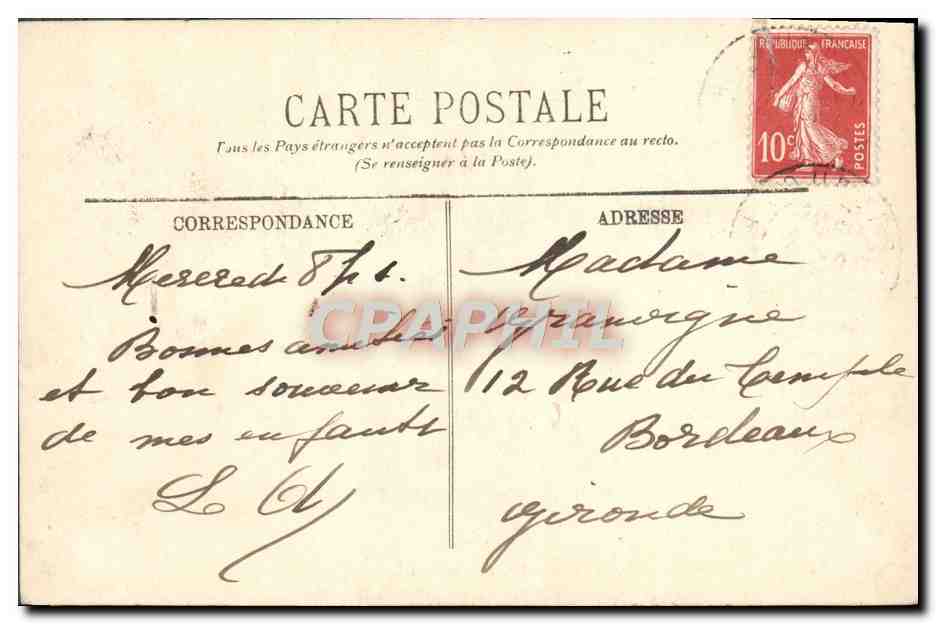 CPA Lourdes La Basilique les Piscines et la Grotte — Verso