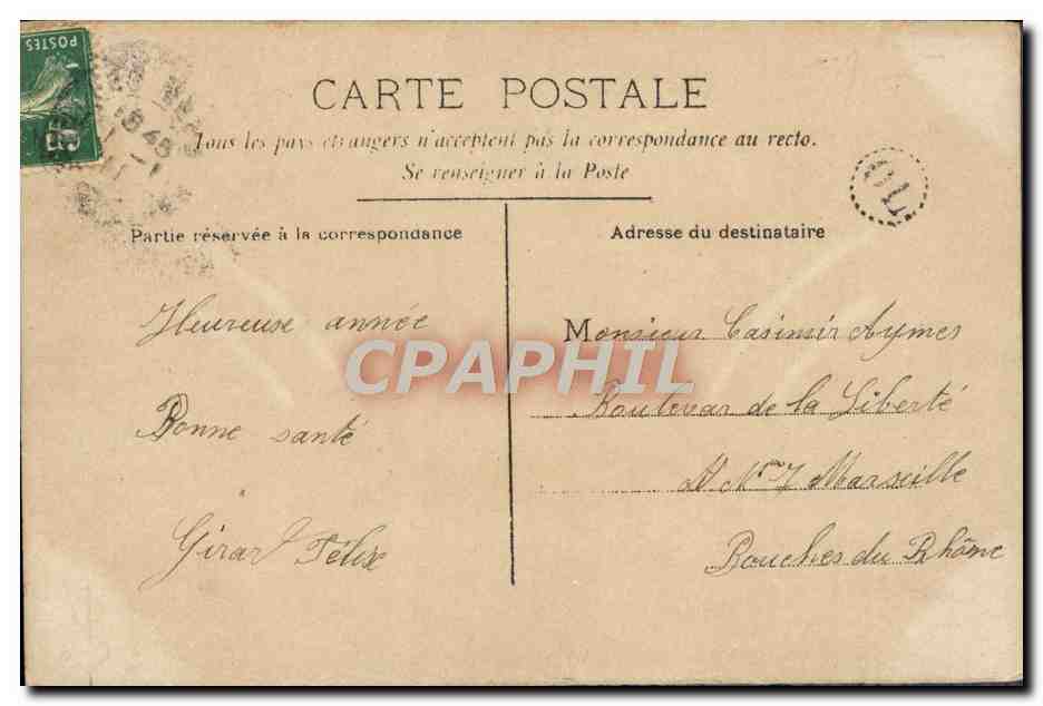 CPA Fantaisie Femme  — Rückseite